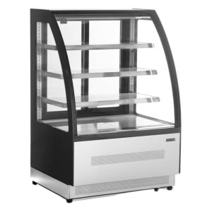 Vitrine Réfrigérée Comptoir 2 Portes Vitrées Noire - 158 L