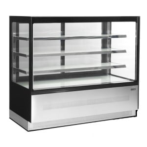 Vitrine Réfrigérée Comptoir 2 Portes Vitrées Noire - 400 L