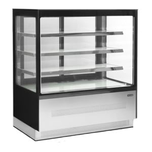 Vitrine Réfrigérée Comptoir 2 Portes Vitrées Noire - 258 L