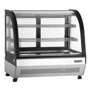 Vitrine Réfrigérée Comptoir 2 Portes Vitrées Noire - 60 L