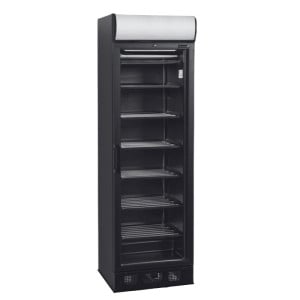 Vitrine Congélateur avec Canopée Porte Vitrée - Noir - 270 L