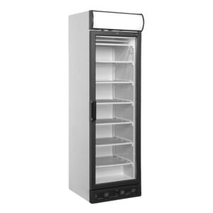 Vitrine Congélateur avec Canopée Porte Vitrée - Blanc - 270 L