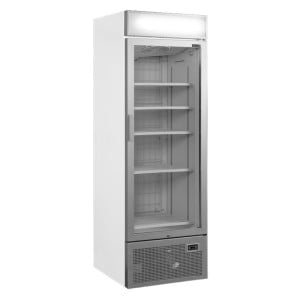 Vitrine Congélateur Porte Vitrée avec Canopée Silver - 440 L