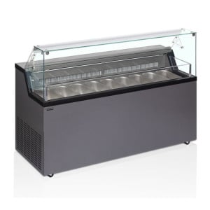 Vitrine à Glace avec Couvercle de Service - 9 x 5 L