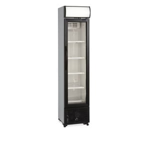 Armoire Réfrigérée à Boissons 1 Porte Vitrée Blanc - 114 L