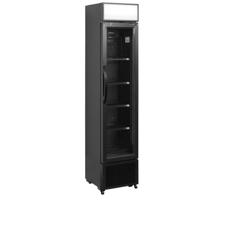 Armoire Réfrigérée à Boissons 1 Porte Vitrée Noir - 114 L