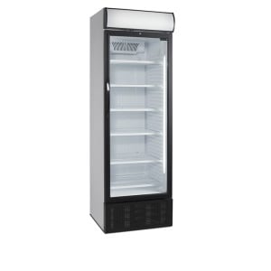 Armoire Réfrigérée à Boissons 1 Porte Vitrée Blanc - 374 L