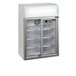 Mini Armoire Réfrigérée avec Canopée -  2 Portes Vitrées - 60 L