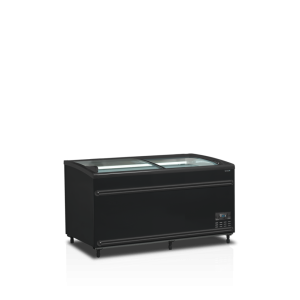 Réfrigérateur Congélateur Couvercle Vitré Incurvé - Noir - 422 L