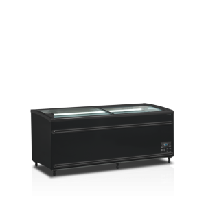 Réfrigérateur Congélateur Couvercle Vitré Incurvé - Noir - 500 L