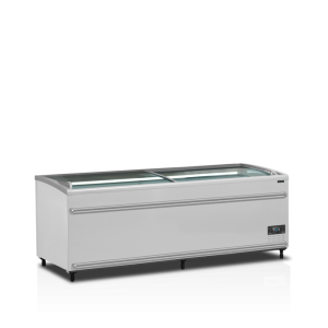 Réfrigérateur Congélateur Couvercle Vitré Incurvé - Blanc - 584 L
