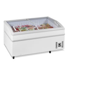Réfrigérateur Congélateur Couvercle Vitré Incurvé - Blanc - 400 L