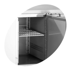 Saladette Réfrigérée GN 1/1 en Inox - 2 Portes - 225 L