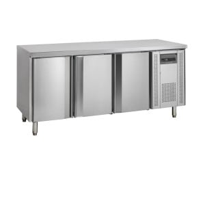 Table Réfrigérée Négative en Inox - 3 Portes - 345 L