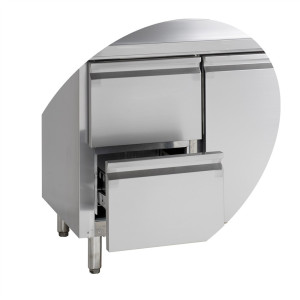 Refroidisseur de Comptoir à Snacks avec Dosseret - 4 portes - 460 L