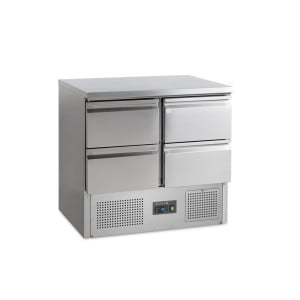 Saladette Réfrigérée Positive GN 1/1 en Inox -  4 Tiroirs - 230 L