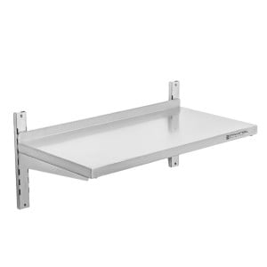 Etagère Murale en Inox sur Crémaillères - L 800 x P 400 mm