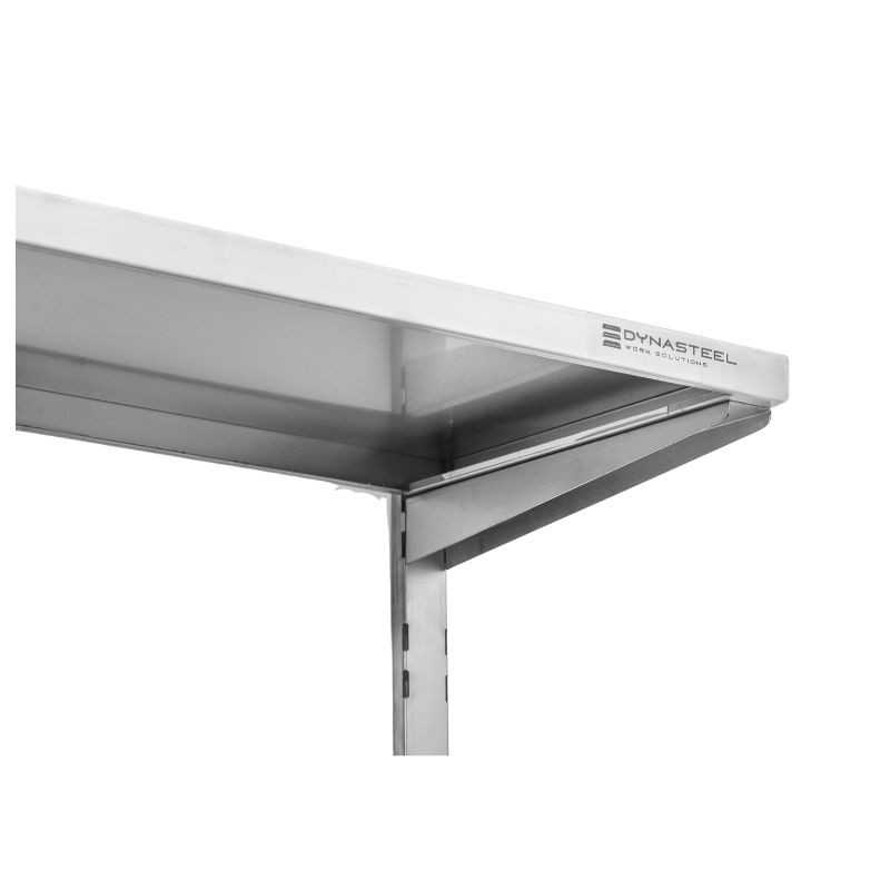 Étagère Murale Inox L2G 2 Niveaux - 120x40x70 Cm - Crémaillères Réglables Pour Rangement Professionnel
