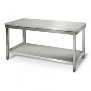 Table Inox avec Etagère - P 700 mm - L 1600 mm FourniResto - 1