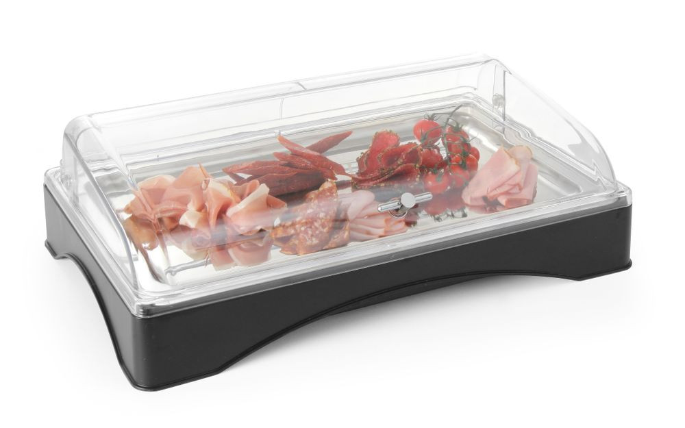 Vitrine De Présentation Hendi Roll Top Double - 380x260x355mm - Pour Buffets, Restaurants, Pâtisseries