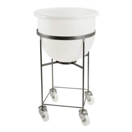 Charriot Inox Pour Bac Profond Hemispherique 75L Gilac - 1 Charriot Inox Pour Bac Profond Hemispherique 75L Gilac - 1