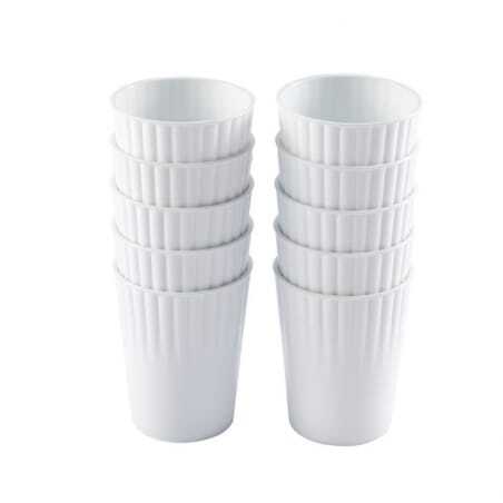 Gobelets 22Cl Blanc Lot De 10 Gilac - 1 Gobelets 22Cl Blanc Lot De 10 Gilac - 1