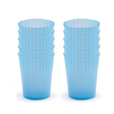 Gobelets 22Cl Bleu Lot De 10 Gilac - 1 Gobelets 22Cl Bleu Lot De 10 Gilac - 1