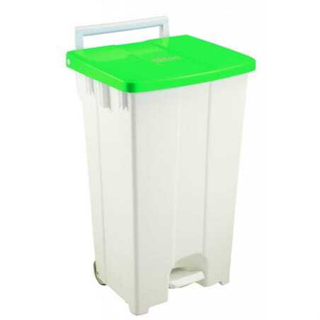 Container A Pedale 100L Couvercle Vert Gilac - 1 Container A Pedale 100L Couvercle Vert Gilac - 1