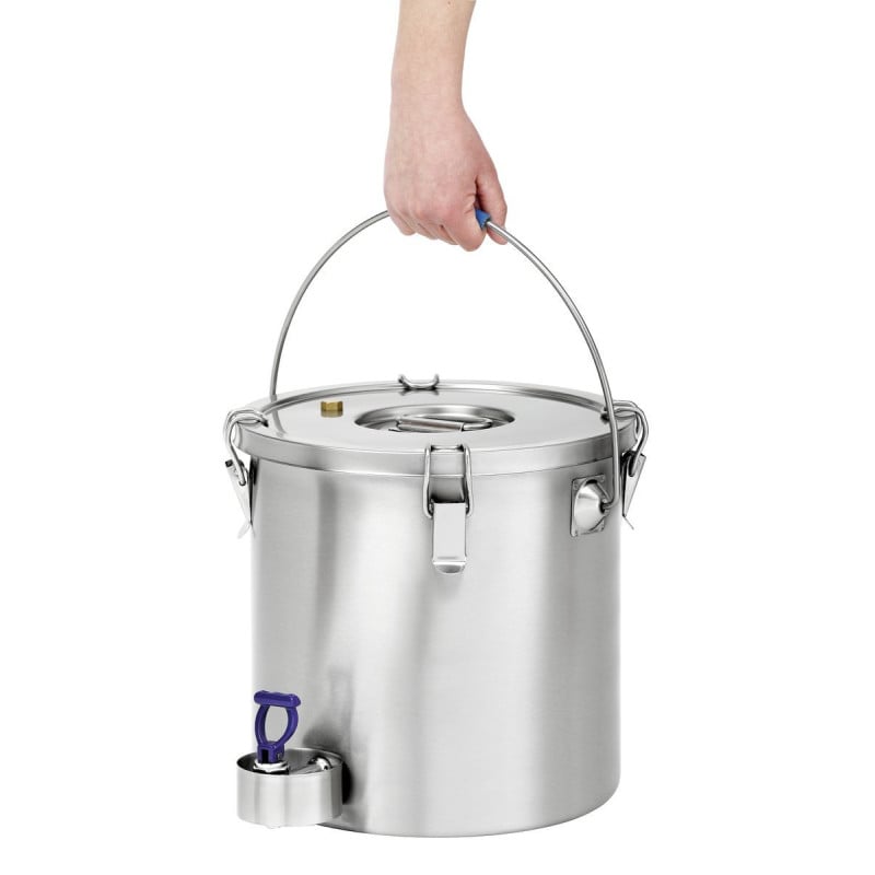 Récipient isotherme de restauration thermos avec robinet pour eau chaude et froide 10 l