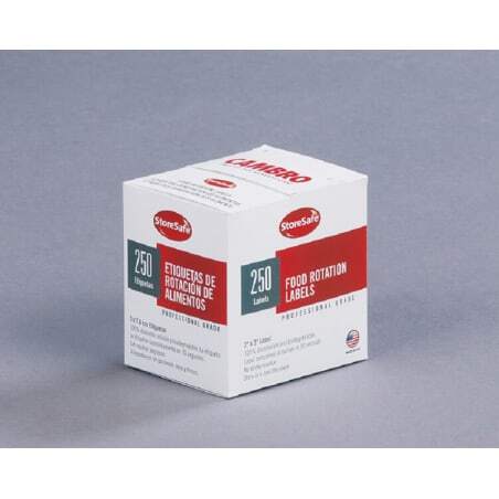 Etiquette soluble, par carton de 24 rouleaux de 250 étiquettes Cambro - 1