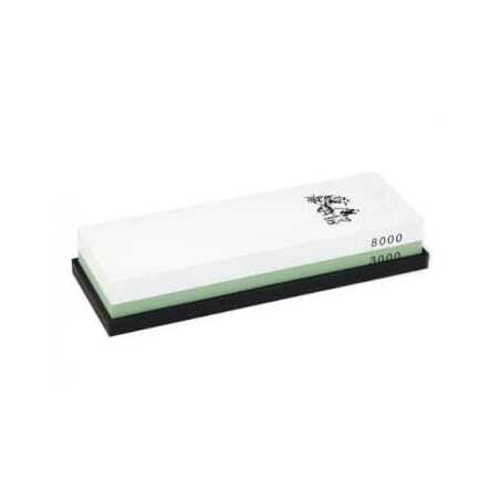 Pierre à aiguiser double face grains 3000/8000 + socle Chroma - 15 Pierre à aiguiser double face grains 3000/8000 + socle Chroma - 15