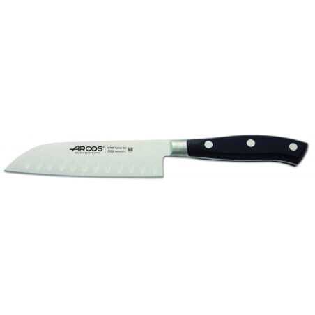 Couteau santoku Riviera lame alvéolée 14 cm Arcos - 1 Couteau santoku Riviera lame alvéolée 14 cm Arcos - 1
