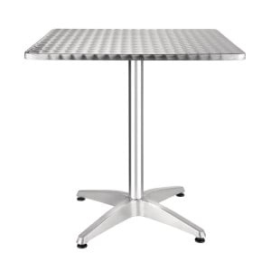 Table Bistrot Carrée en Inox - 700 x 700 mm