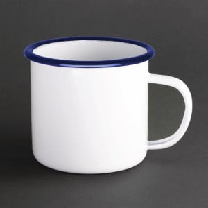 Grand Mug à Soupe en Acier Émaillé 670 ml - Lot de 6
