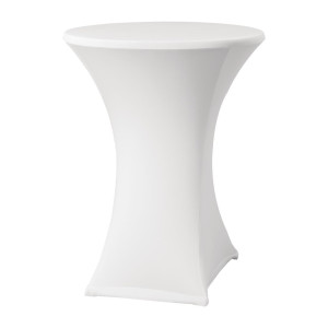 Housse de Table Extensible Samba Blanche pour Table avec Pieds Croisés