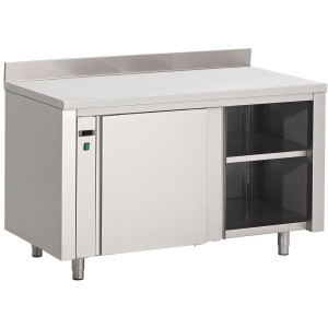Armoire Chauffante en Inox Avec Dosseret - L 1400 x P 700mm