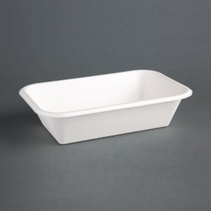 Barquettes en Bagasse Compostables - L 215 mm - Lot de 50