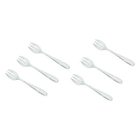 Lot de 12 fourchettes à huîtres Alpes inox 18/10 Cromargan® 13,6 cm