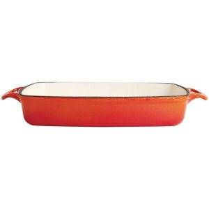 Plat en Fonte Rectangulaire Orange - 2,8L