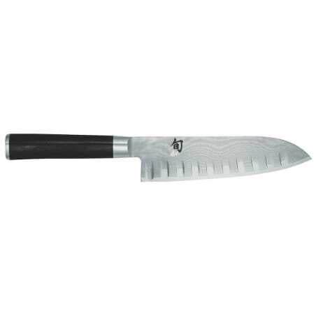 Couteau Santoku Lame Alvéolée Damas Shun 18 cm KAI - 1