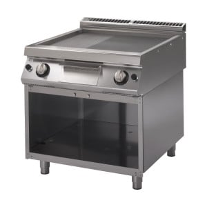 Plancha Gaz 700 Avec Plaque Demie Lisse Demie Rainurée