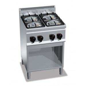 Fourneau à Gaz 4 Brûleurs - 19 kW avec flamme pilote FourniResto - 1