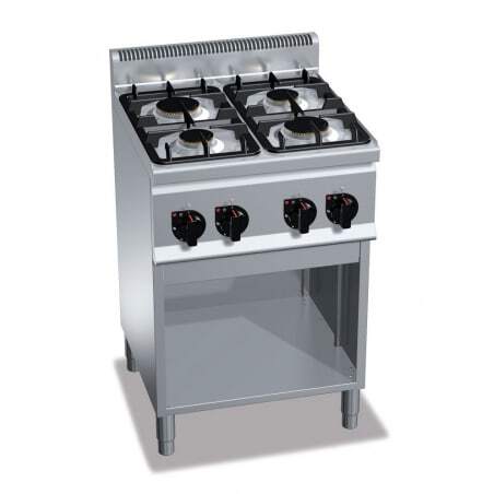 Fourneau à Gaz 4 Brûleurs - 12,4 kW FourniResto - 1 Fourneau à Gaz 4 Brûleurs - 12,4 kW FourniResto - 1