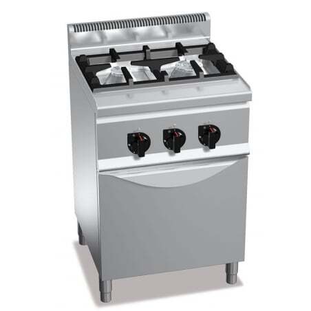 Fourneau à Gaz 2 Brûleurs - 10,5 kW avec Four à Gaz 3,5 kW FourniResto - 1 Fourneau à Gaz 2 Brûleurs - 10,5 kW avec Four à Gaz 3,5 kW FourniResto - 1