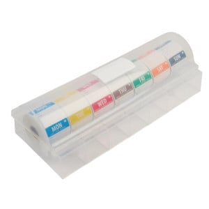 Etiquettes Amovibles Jour De Semaine avec Distributeur Plastique