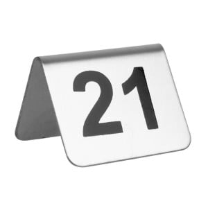 Numéros De Table en Acier Inoxydable 21 à 30