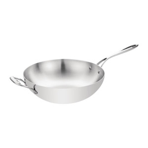 Wok Triple Épaisseur À Fond Plat