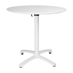 Table Pliante Ronde en PP - 800 mm - Blanche
