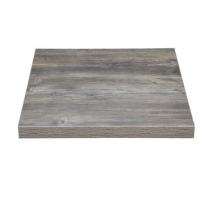 Plateau de Table Carré Mélamine Gris 700 mm