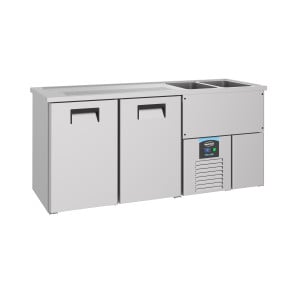 Refroidisseur de Bière à 2 Portes - 2 Bacs à Droite
